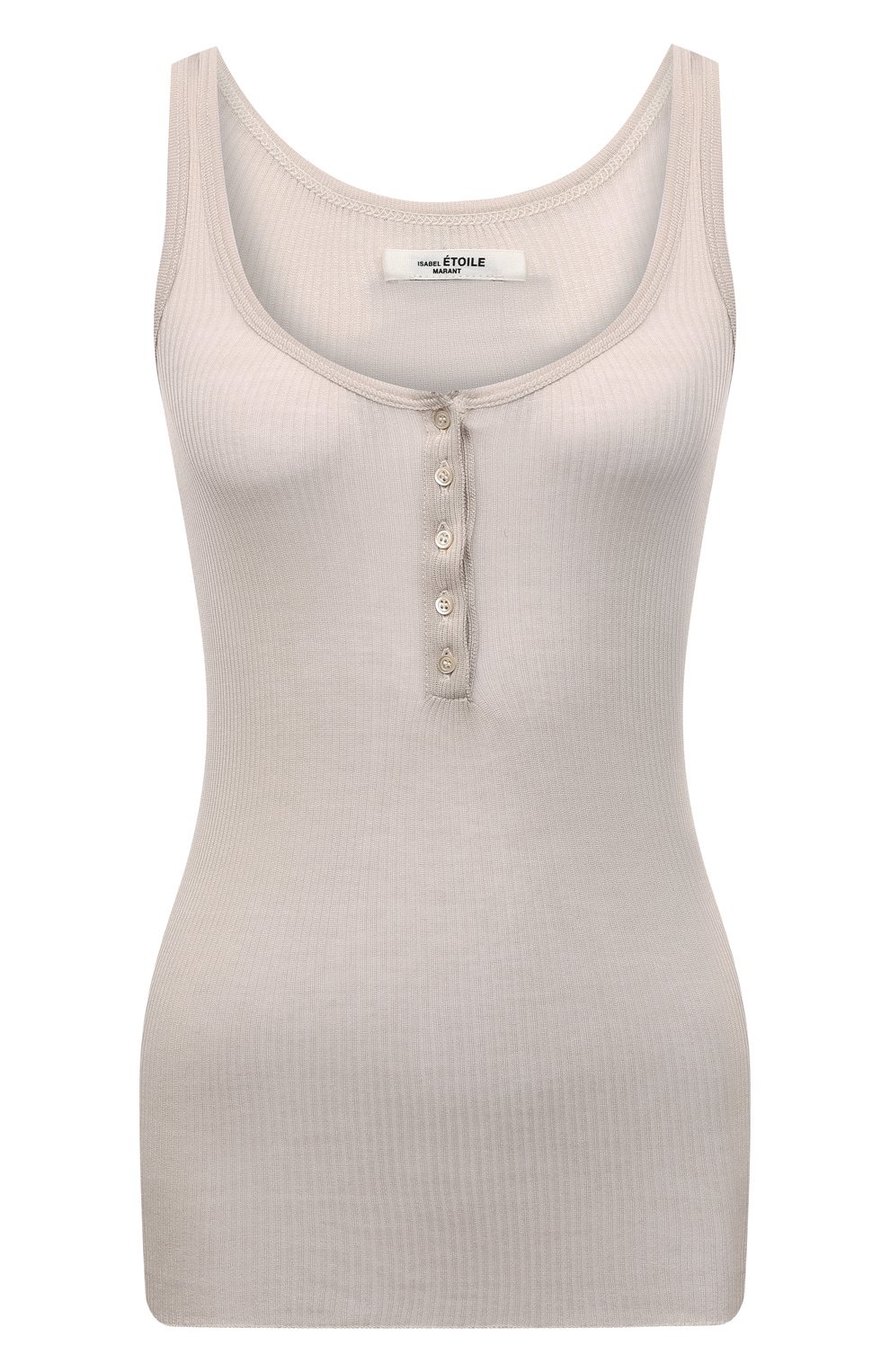 Хлопковая майка ISABEL MARANT ETOILE кремового цвета по цене 15300 руб., арт. TS0770-22P060E/L0UISALIC, фото 1 Хлопковая майка ISABEL MARANT ETOILE, арт. TS0770-22P060E/L0UISALIC, фото 1