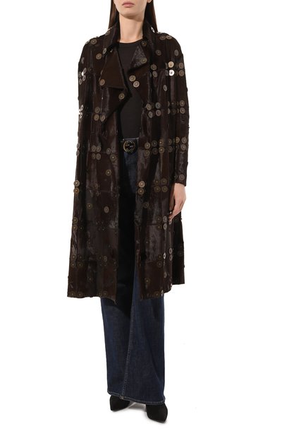 Накидка из теленка TOM FORD коричневого цвета по цене 1675000 руб., арт. CPL625/LEX076, фото 3 Накидка из теленка TOM FORD, арт. CPL625/LEX076, фото 3