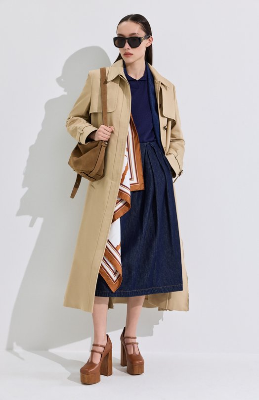 Кожаные туфли Chloé CH26S14CWK Коричневый  CH26S14CWK Фото 7