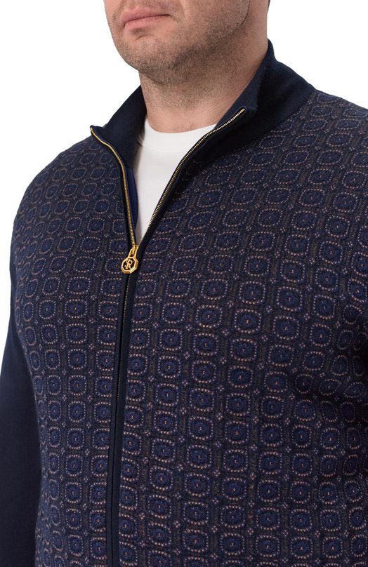 Кардиган из кашемира и шелка Stefano Ricci K606412R31/F25424/64 Синий  K606412R31/F25424/64 Фото 5