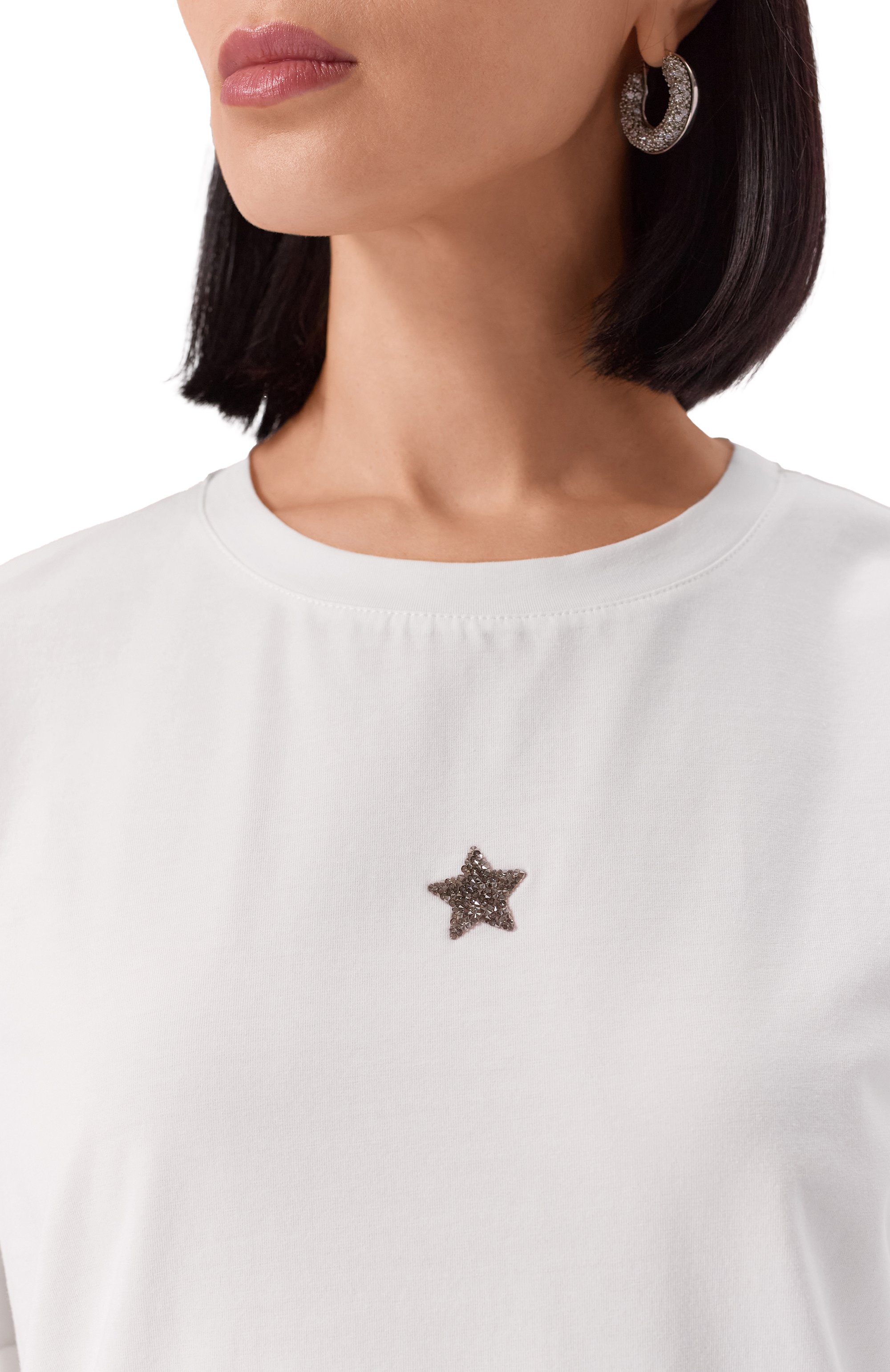 Хлопковая футболка LORENA ANTONIAZZI, арт. TS24/9999, фото 5