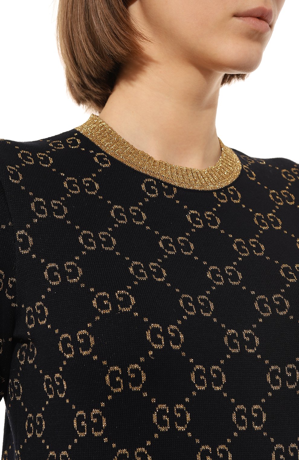 Хлопковый пуловер GUCCI, арт. 526759 X9W83, фото 5