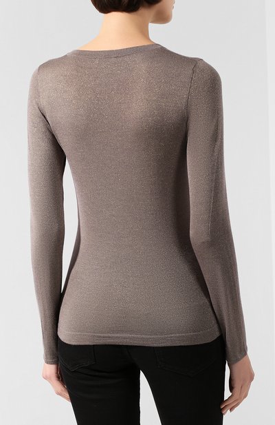 Пуловер из смеси кашемира и шелка BRUNELLO CUCINELLI, арт. M41800000, фото 4