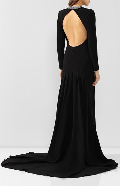 Платье-макси STELLA MCCARTNEY черного цвета по цене 457500 руб., арт. 599747/SCA06, фото 4 Платье-макси STELLA MCCARTNEY, арт. 599747/SCA06, фото 4