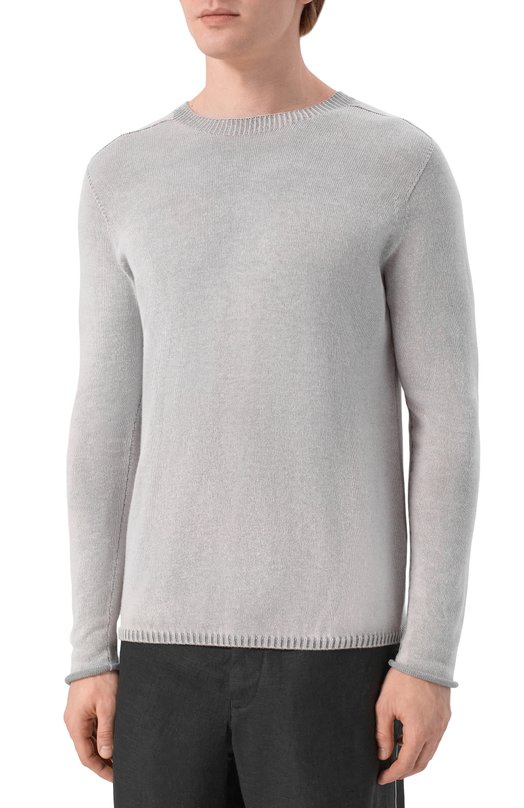 Джемпер из хлопка и кашемира Hannes Roether B0L10IDE.101.101 Серый  B0L10IDE.101.101 Фото 3