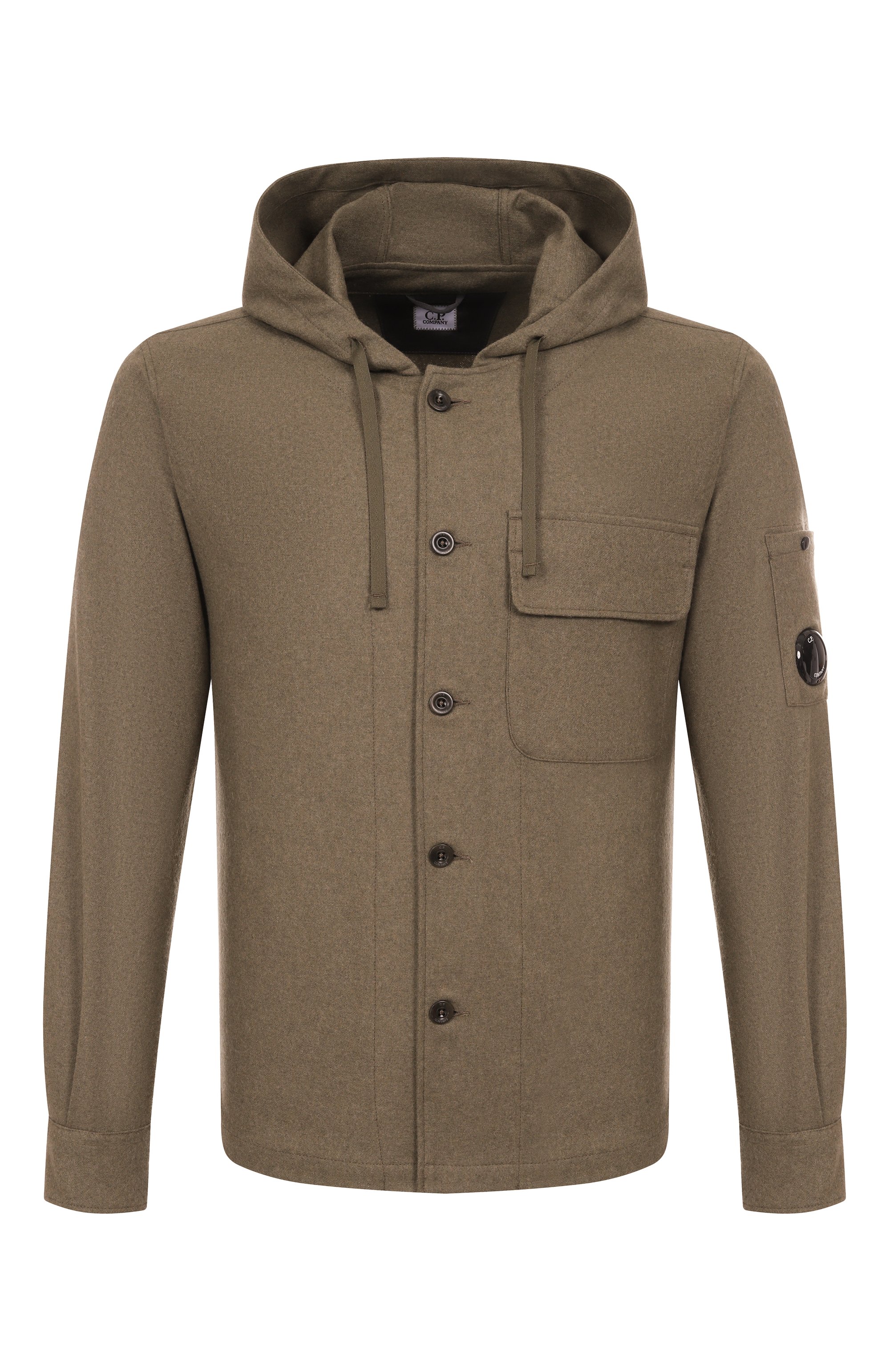 Шерстяная рубашка C.P. COMPANY хаки цвета по цене 59950 руб., арт. 19CM0S272A110498A, фото 1 Шерстяная рубашка C.P. COMPANY, арт. 19CM0S272A110498A, фото 1
