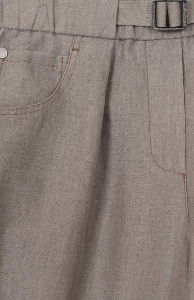 Брюки изо льна и вискозы BRUNELLO CUCINELLI, арт. BL136P235C, фото 3