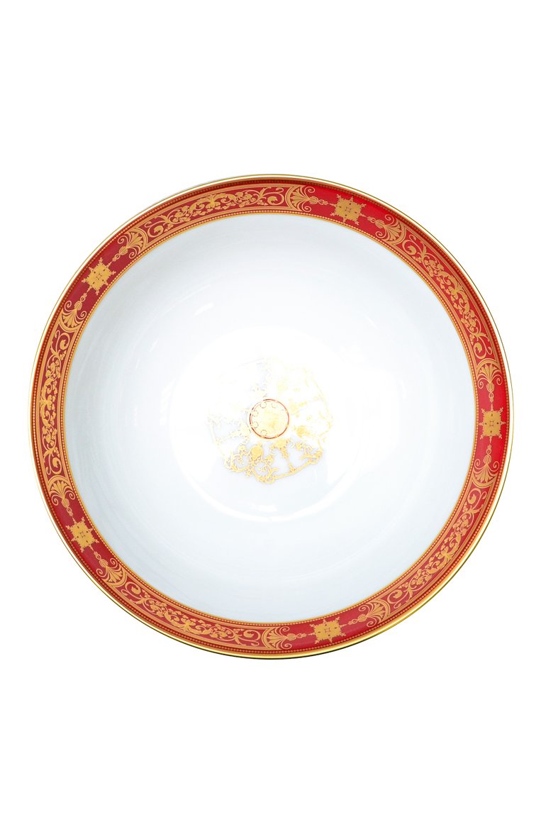 Салатник aux rois rouge BERNARDAUD красного цвета, арт. G653/127 | Фото 1 (Коллекция: Aux Rois Rouge; Интерьер Кросс-КТ: Обеденная посуда; Региональные ограничения белый список (Axapta Mercury): Не проставлено; Нос: Не проставлено; Ограничения доставки: fragile-2)