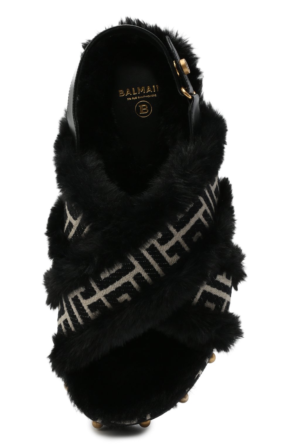 Текстильные сандалии BALMAIN, арт. WN1UH672/TJMF, фото 5