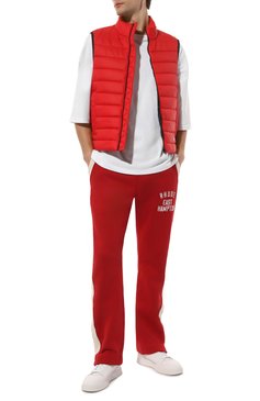 Мужские хлопковые брюки RHUDE красного цвета, арт. RHSS24PA23167277 | Фото 2 (Материал сплава: Проставлено; Длина (брюки, джинсы): Стандартные; Материал внешний: Хлопок; Драгоценные камни: Проставлено; Стили: Спорт-шик; Случай: Повседневный)
