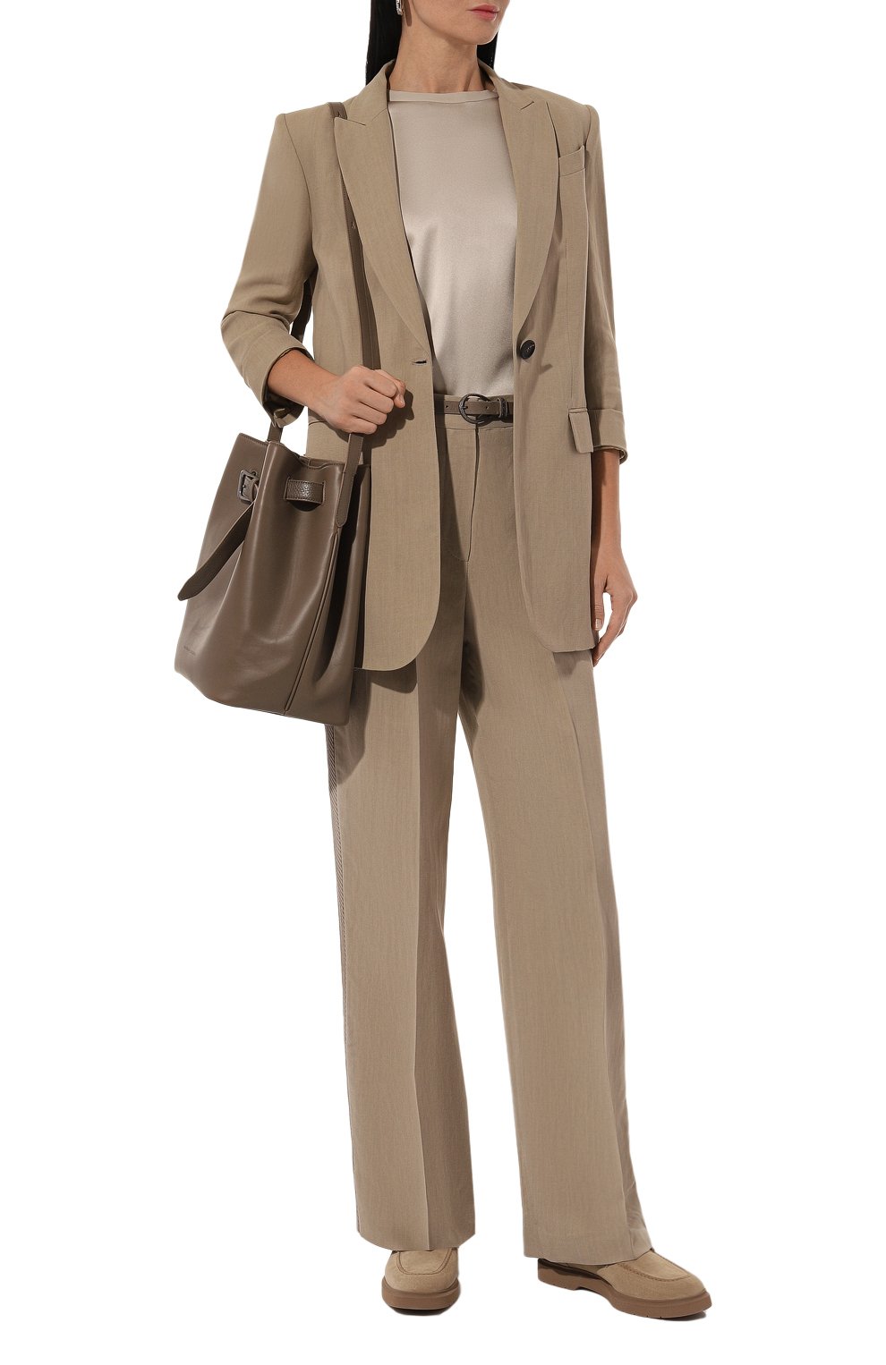 Атласный топ BRUNELLO CUCINELLI, арт. MPC59EH500, фото 2