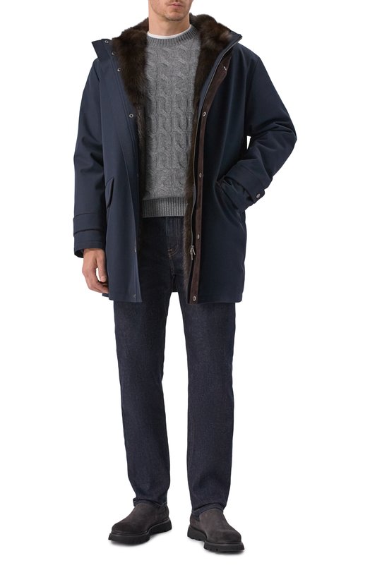 Джемпер из шерсти и кашемира Andrea Campagna M5625-6135V Серый  M5625-6135V Фото 2