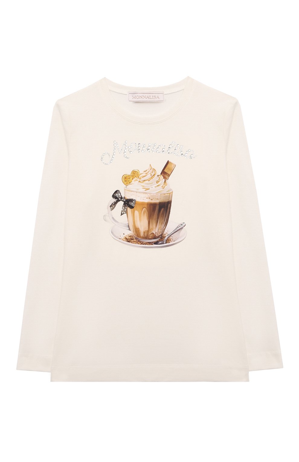 Хлопковый лонгслив MONNALISA, арт. 19D613, фото 1