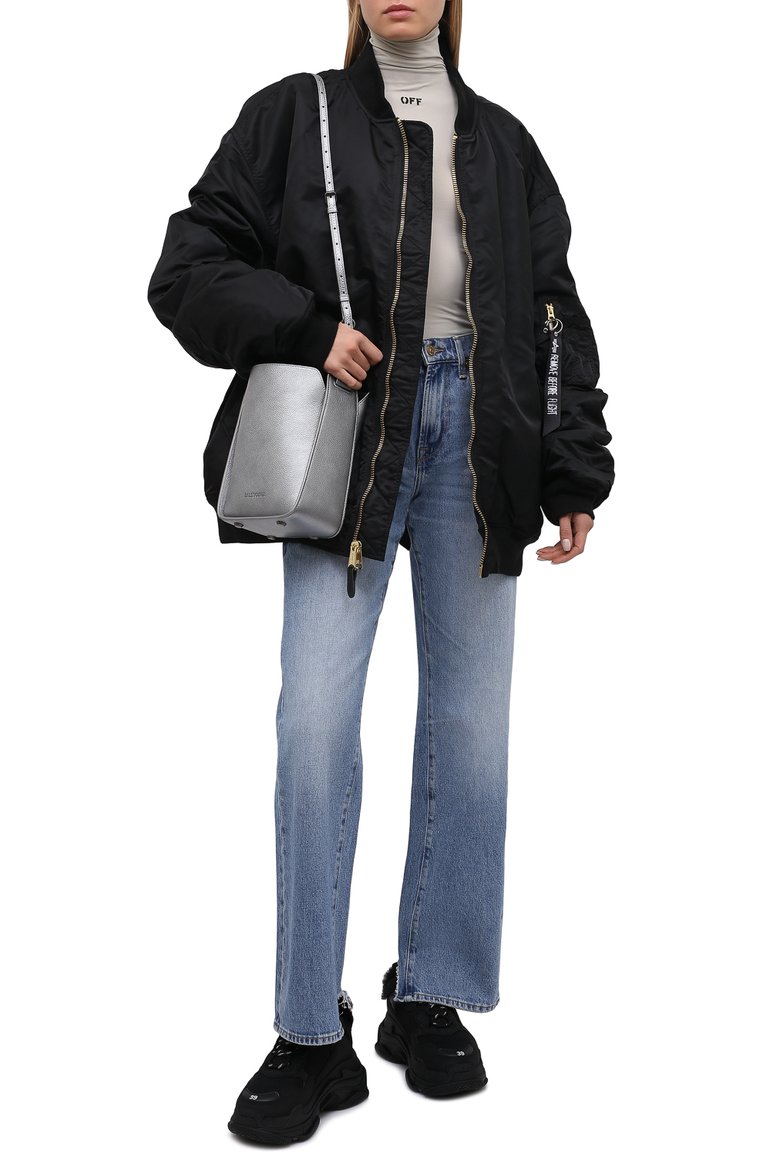 Женские комбинированные кроссовки triple s BALENCIAGA черного цвета, арт. 668562/W3CQ5 | Фото 2 (Материал внешний: Экокожа, Текстиль; Подошва: Платформа; Материал утеплителя: Экомех; Стили: Гранж, Кэжуэл; Региональные ограничения белый список (Axapta Mercury): Не проставлено; Кросс-КТ: Низкие; толщина подошвы: 5,8, 6; ширина носка стельки: 8,3, 8,5)