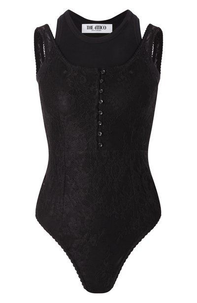 Женское комбинированное боди THE ATTICO, арт. 250WCY00030/JMD001AA