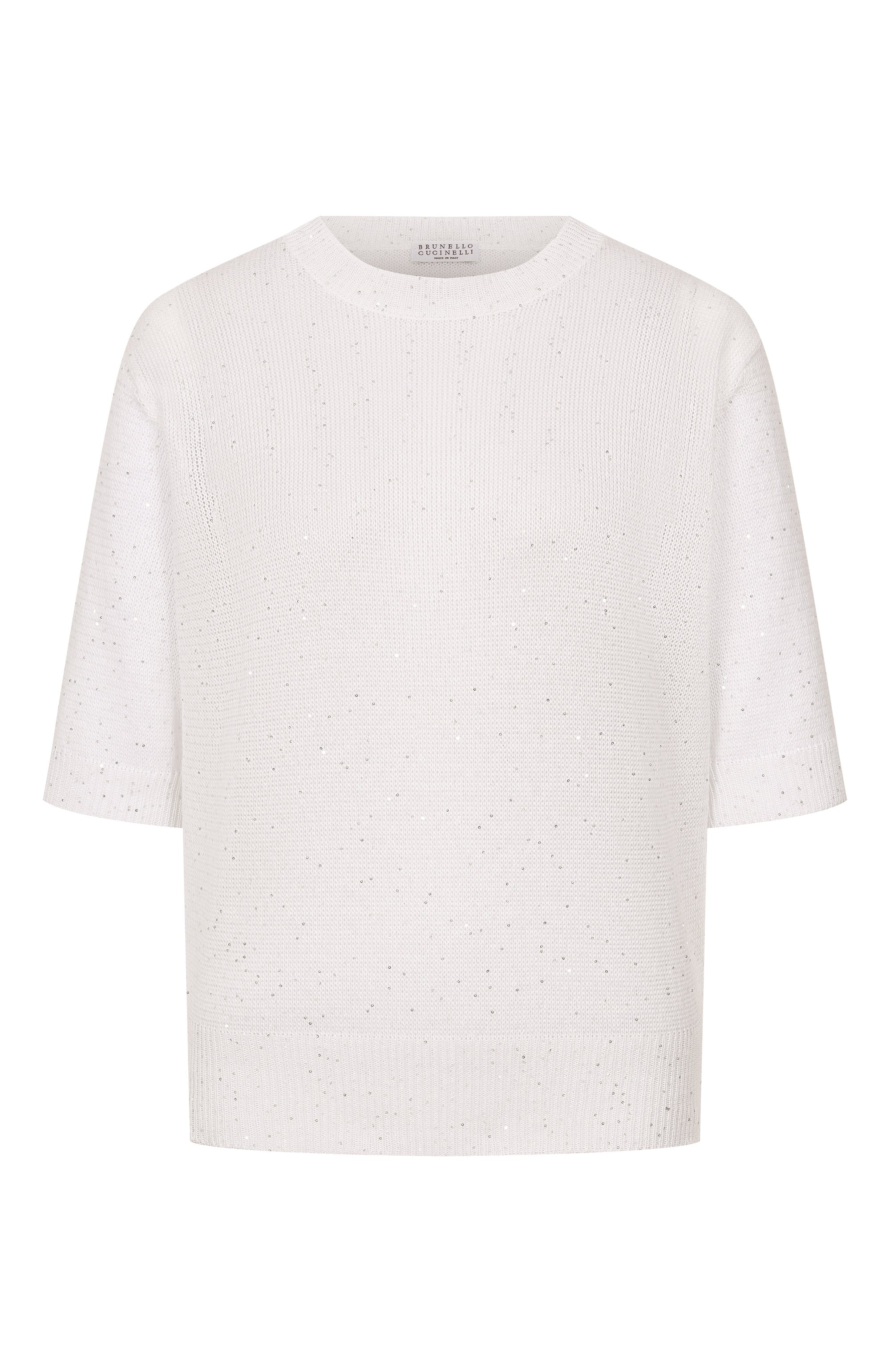 Пуловер изо льна и хлопка BRUNELLO CUCINELLI, арт. MDT746400, фото 1
