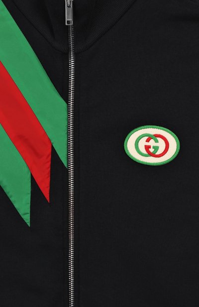 Хлопковый кардиган GUCCI синего цвета по цене 39350 руб., арт. 564414/XJA7L, фото 3 Хлопковый кардиган GUCCI, арт. 564414/XJA7L, фото 3