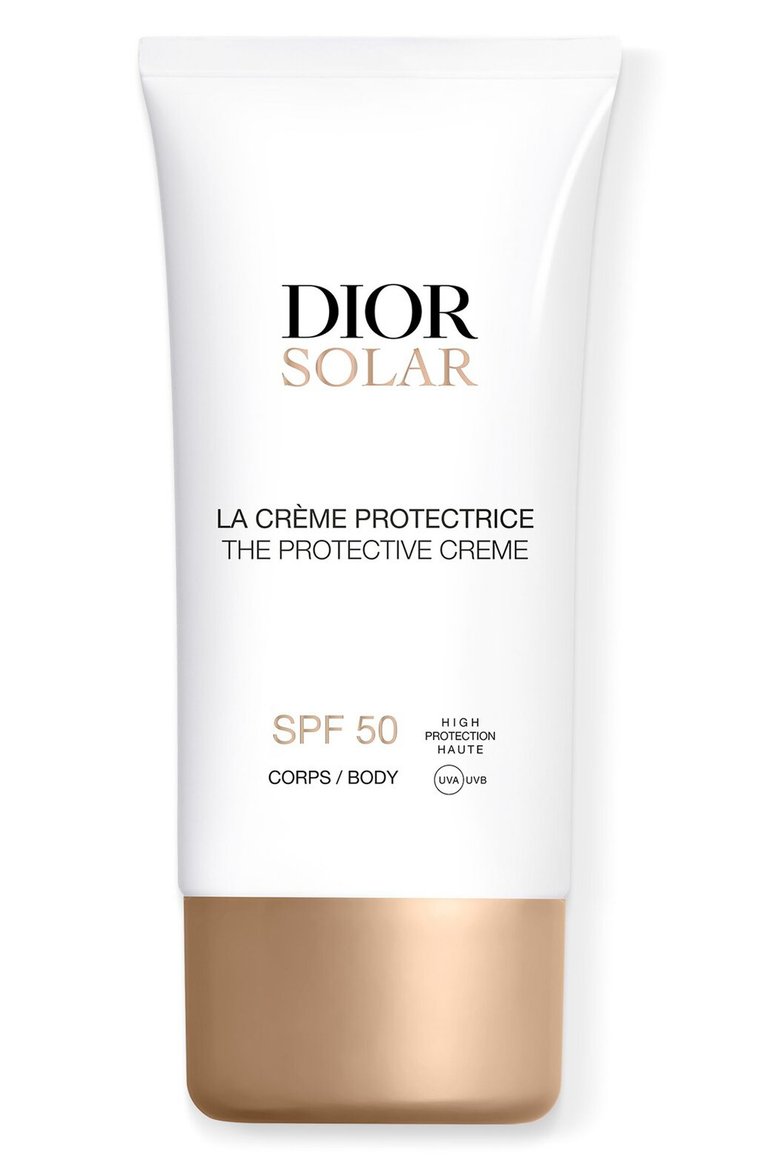 Солнцезащитный крем для тела dior solar the protective cream spf 50 (150ml) DIOR бесцветного цвета, арт. C099700976 | Фото 1 (Нос: Не проставлено; Региональные ограничения белый список (Axapta Mercury): Не проставлено; SPF фильтр: Высокий (35-50+); Назначение: Для тела; Тип продукта: Кремы)