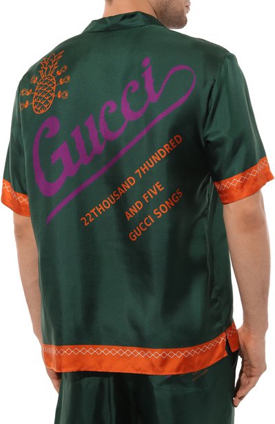 Шелковая рубашка GUCCI, арт. 669202 ZAHYX, фото 4