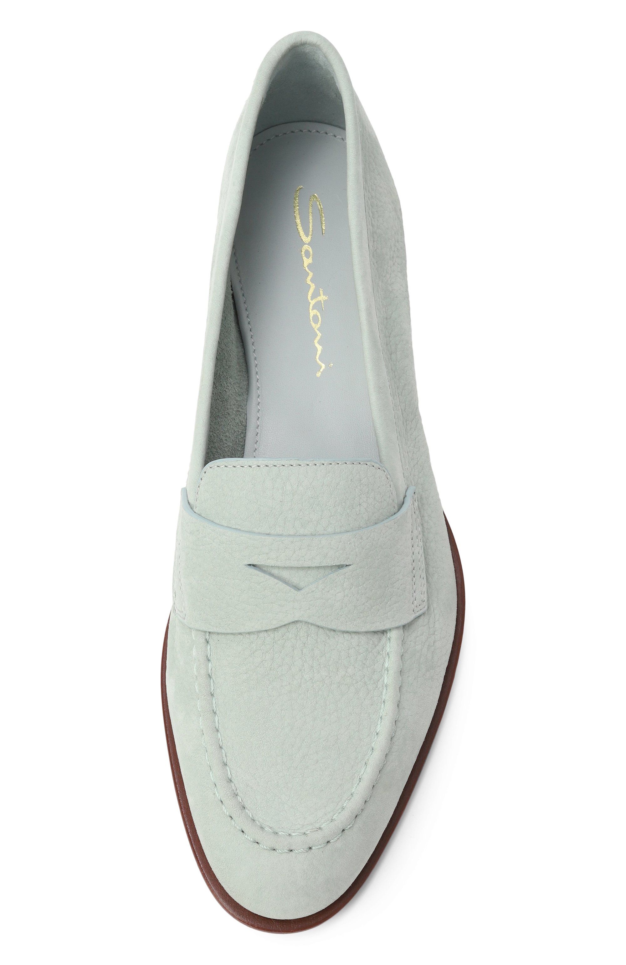 Пенни-лоферы из нубука SANTONI, арт. WUSG59962HAFSPRX, фото 6