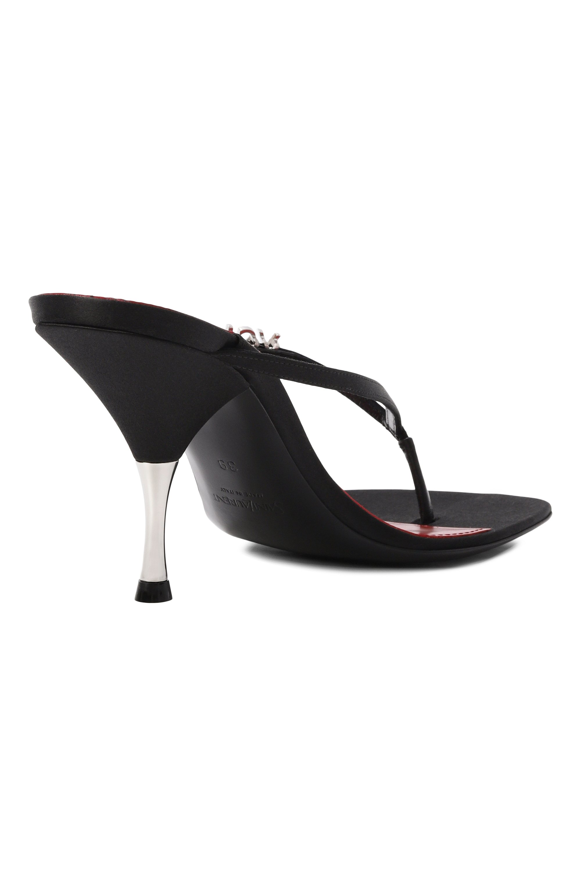Атласные мюли jerry 80 SAINT LAURENT, арт. 869704/9QNA0, фото 5
