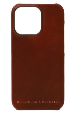 Чехол для iphone 13 pro BRUNELLO CUCINELLI коричневого цвета, арт. MLLIB13P | Фото 1 (Региональные ограничения белый список (Axapta Mercury): Не проставлено; Нос: Не проставлено)