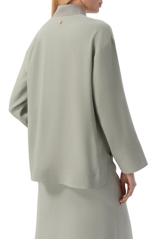 Куртка изо льна и вискозы Lorena Antoniazzi P2640CP80C/3347 Хаки  P2640CP80C/3347 Фото 4
