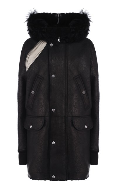 Женская дубленка на меховой подкладке с капюшоном RICK OWENS, арт. RP18F4729/LC0M2