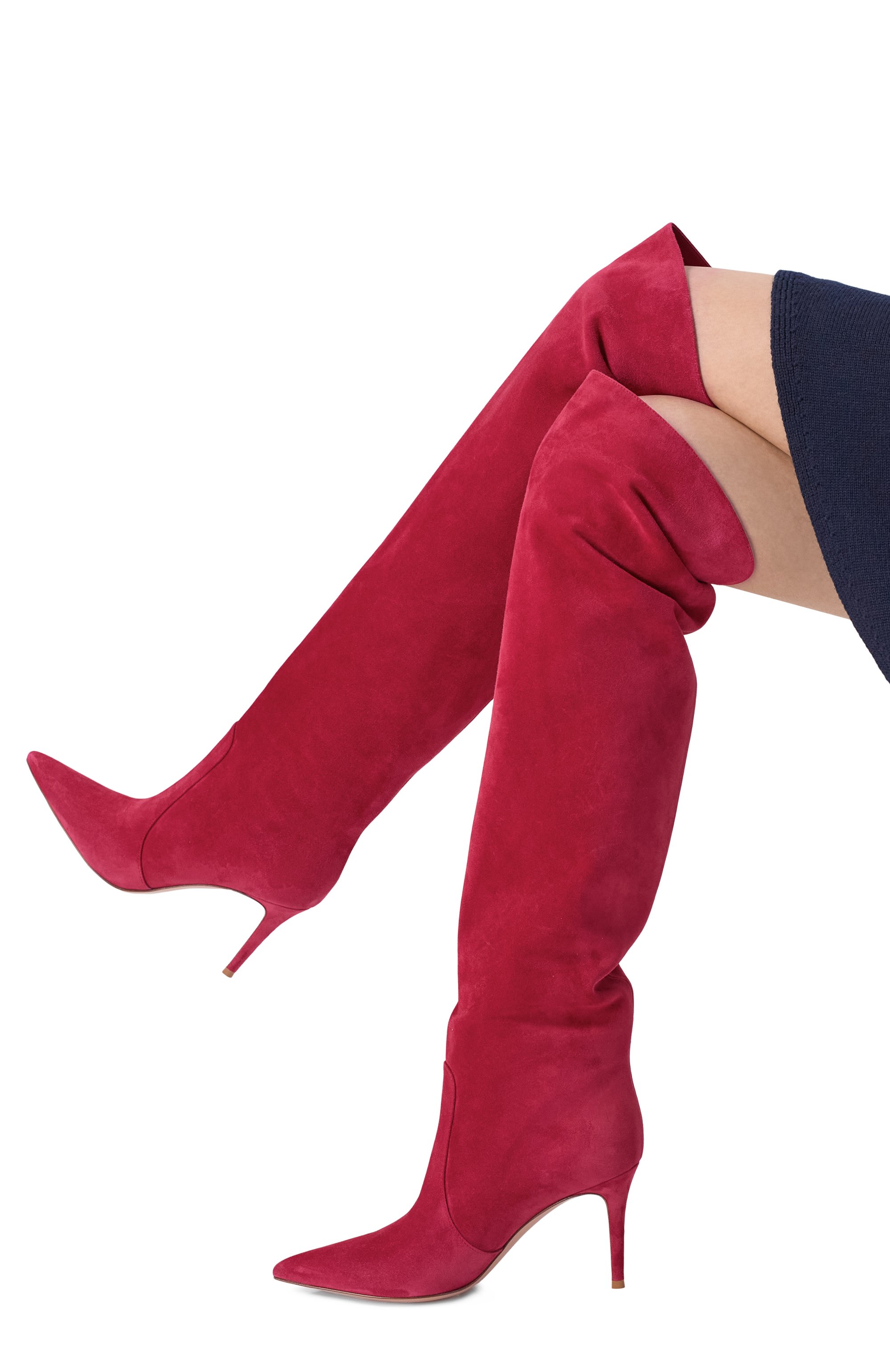 Замшевые ботфорты hansen cuissard 85 GIANVITO ROSSI фуксия цвета по цене 299500 руб., арт. G80142.85RIC.C45C0S0, фото 2 Замшевые ботфорты hansen cuissard 85 GIANVITO ROSSI, арт. G80142.85RIC.C45C0S0, фото 2