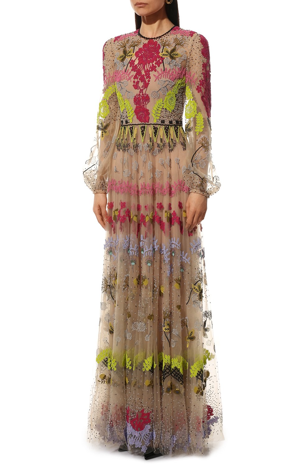 Платье с отделкой бисером VALENTINO, арт. XB3VDCY11ED, фото 3