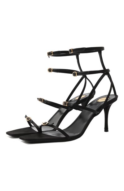 Женские текстильные босоножки lydia 75 SAINT LAURENT, арт. 827244/9QNA0