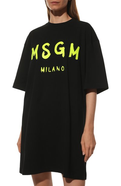 Хлопковое платье MSGM, арт. 3241MDA510F 227298, фото 3