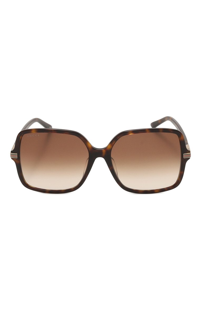 Женские солнцезащитные очки GUCCI коричневого цвета, арт. GG1448SA 002 | Фото 3 (Нос: Не проставлено; Региональные ограничения белый список (Axapta Mercury): Не проставлено; Материал: Пластик; Тип очков: С/з; Оптика Гендер: оптика-женское; Очки форма: Квадратные)