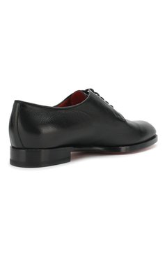 Женская кожаные дерби SANTONI черного цвета, арт. WURV55894BI3RGLYN01 | Фото 4 (Ст�атус проверки: Проверена категория, Проверено; Подошва: Плоская; Каблук высота: Низкий; Материал внутренний: Натуральная кожа; Материал утеплителя: Без утеплителя; Материал сплава: Проставлено, Проверено; Драгоценные камни: Проставлено; Материал внешний: Натуральная кожа; Длина стельки: 23,3, 23,9, 24,3, 24,6, 24,9, 25,3, 25,6, 25,9, 26,3, 26,6, 26,9, 27,2)