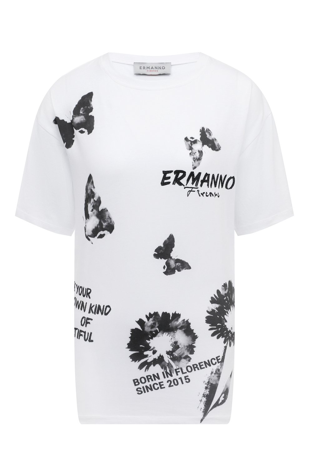 Хлопковая футболка ERMANNO FIRENZE, арт. D40EL 066EI6, фото 1