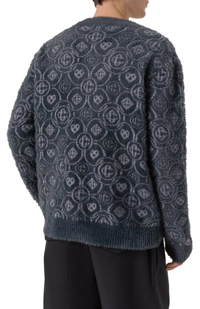 Кардиган CASABLANCA темно-серого цвета по цене 92650 руб., арт. M-AW25-KW-1094-01, фото 4 Кардиган CASABLANCA, арт. M-AW25-KW-1094-01, фото 4