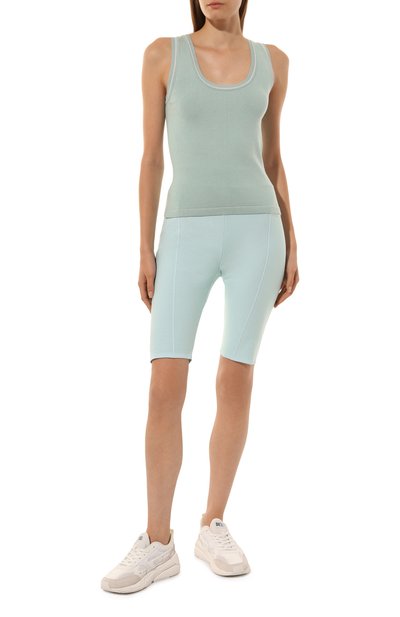 Шорты из шелка и вискозы FREEAGE голубого цвета по цене 12100 руб., арт. S23.SR005.7000.502, фото 2 Шорты из шелка и вискозы FREEAGE, арт. S23.SR005.7000.502, фото 2