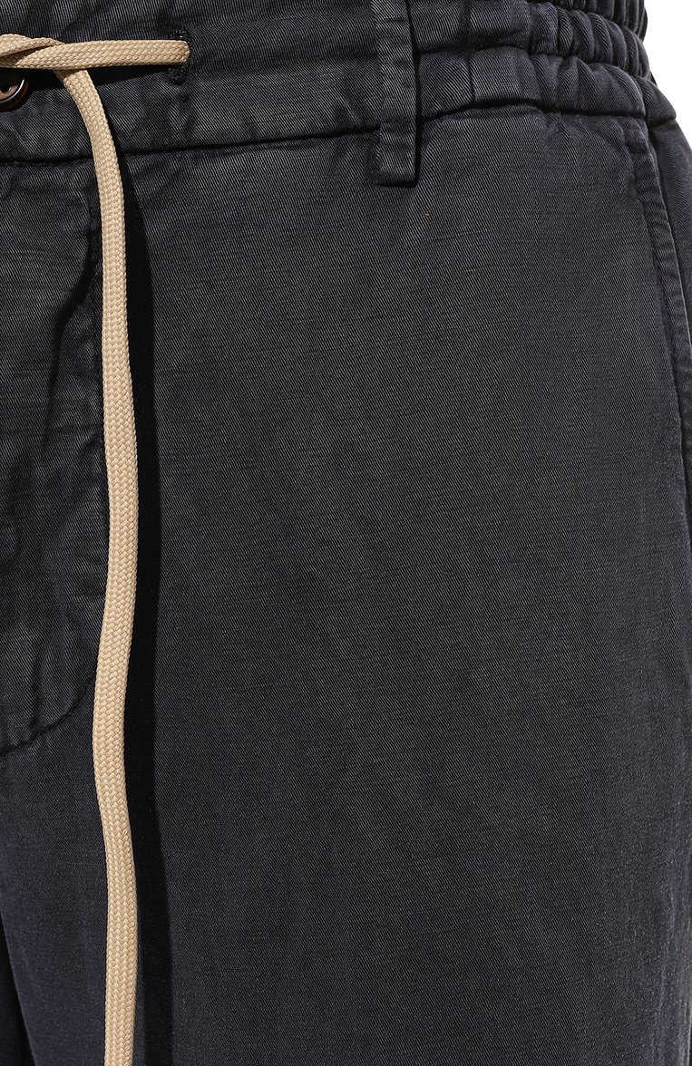 Мужские брюки BERWICH темно-синего цвета, арт. SPIAGGIA GD | Фото 5 (Длина (брюки, джинсы): Стандартные; Случай: Повседневный; Материал сплава: Проставлено; Материал внешний: Хлопок, Лиоцелл, Растительное волокно; Драгоценные камни: Проставлено; Стили: Кэжуэл)