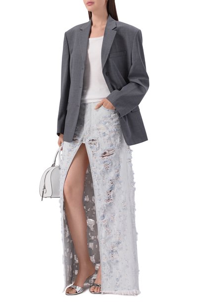 Женская джинсовая юбка gana HAIKURE, арт. HEW08111DF180L0934/GANA LIGHT BLUE DESTR0Y