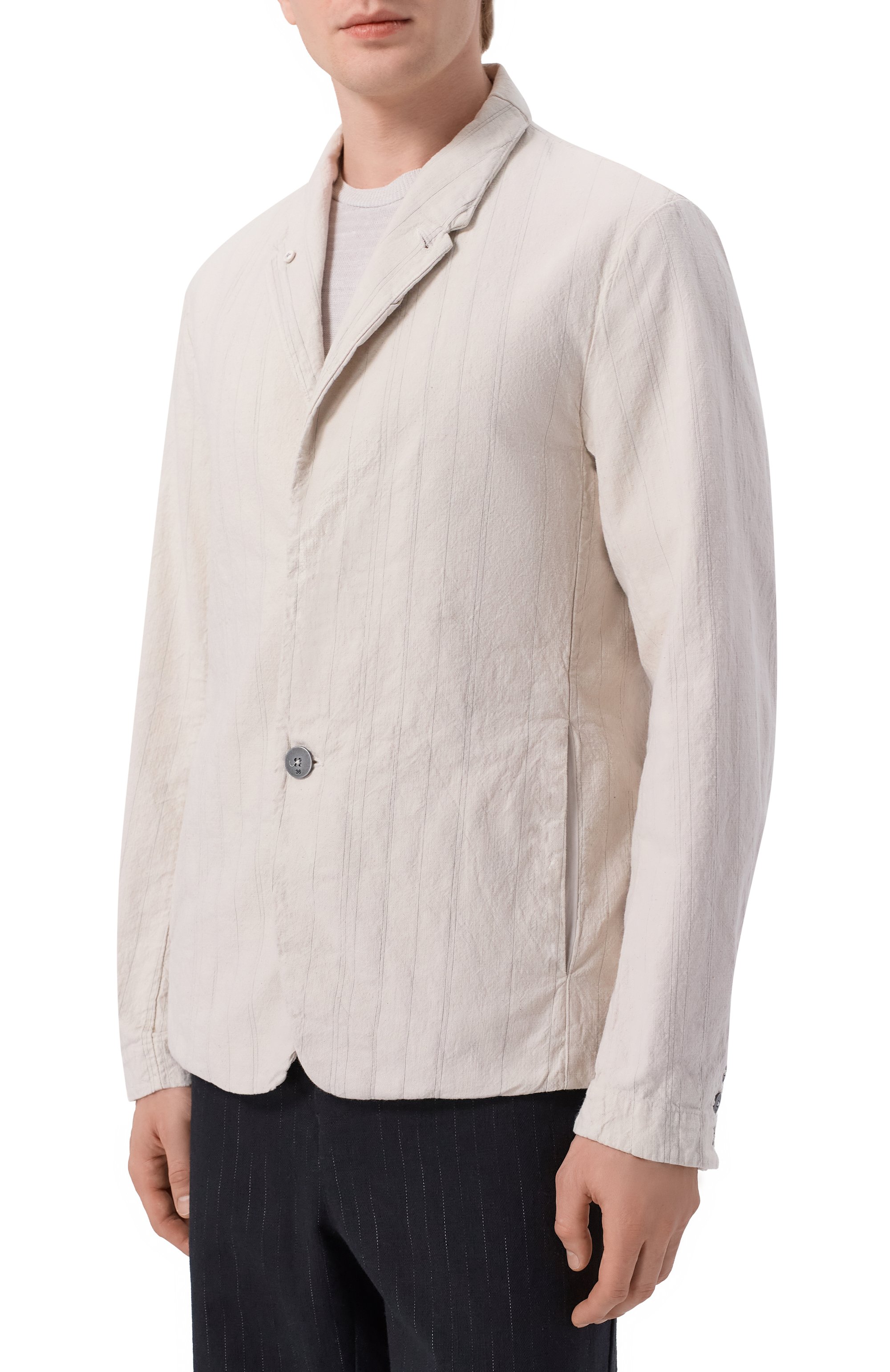 Хлопковый пиджак TRANSIT светло-бежевого цвета по цене 67250 руб., арт. CFUTRCL211, фото 3 Хлопковый пиджак TRANSIT, арт. CFUTRCL211, фото 3