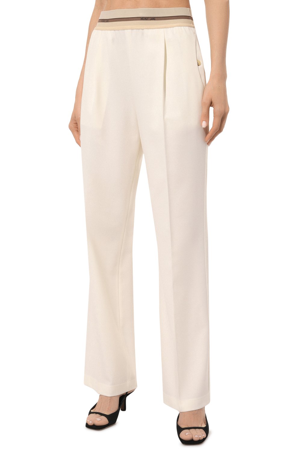 Брюки HELMUT LANG кремового цвета по цене 51200 руб., арт. M05HW207, фото 3 Брюки HELMUT LANG, арт. M05HW207, фото 3
