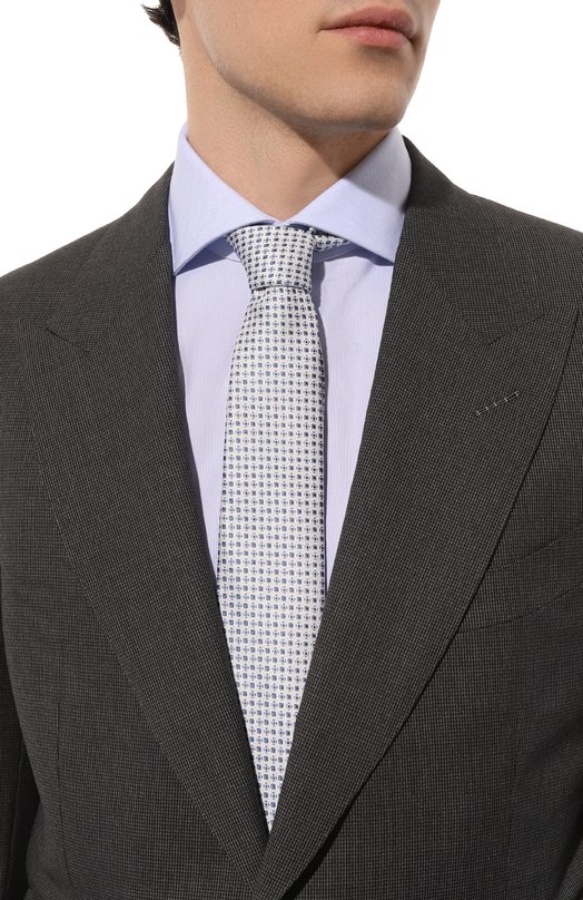 Шелковый галстук Kiton UCRVKLC01I12 Синий  UCRVKLC01I12 Фото 2