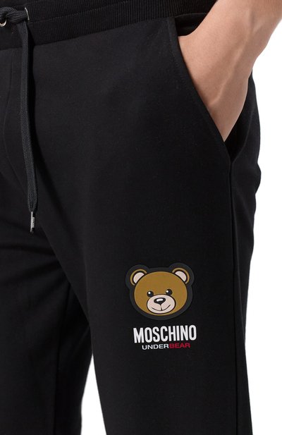 Хлопковые джоггеры MOSCHINO черного цвета по цене 21700 руб., арт. A6890/4409, фото 5 Хлопковые джоггеры MOSCHINO, арт. A6890/4409, фото 5