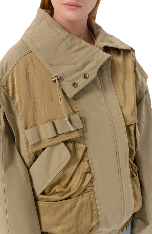 Хлопковый бомбер Balmain GF0TFA90/MI36 Хаки  GF0TFA90/MI36 Фото 5