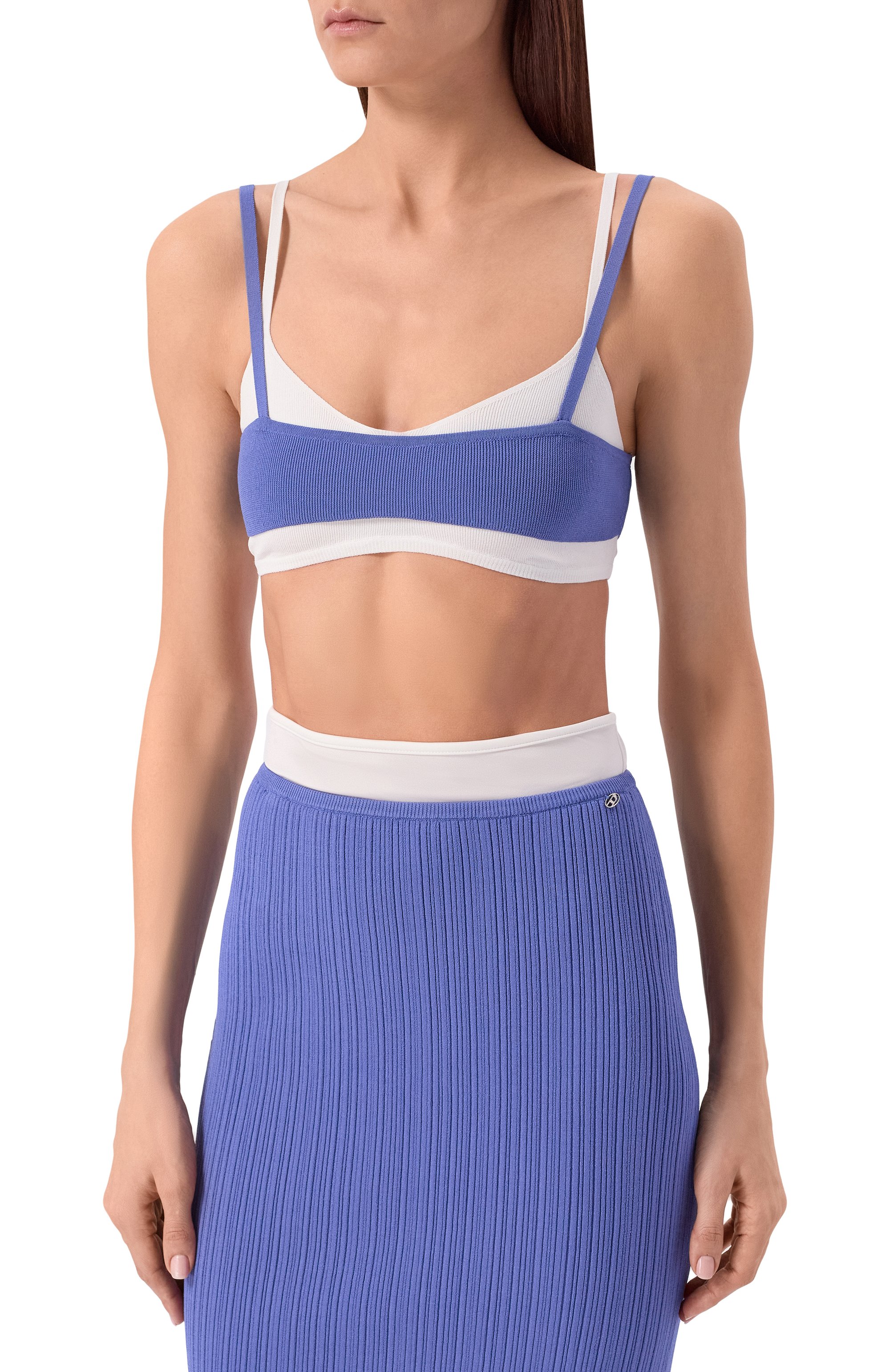 Топ из вискозы DIESEL синего цвета по цене 14250 руб., арт. A20831/0WICK, фото 3 Топ из вискозы DIESEL, арт. A20831/0WICK, фото 3