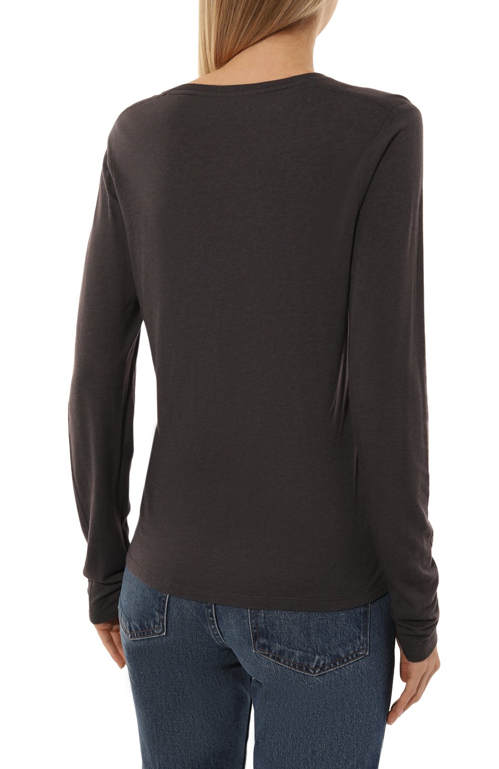 Пуловер из вискозы и шерсти LOULOU DE SAISON темно-серого цвета по цене 11350 руб., арт. AVA, фото 4 Пуловер из вискозы и шерсти LOULOU DE SAISON, арт. AVA, фото 4