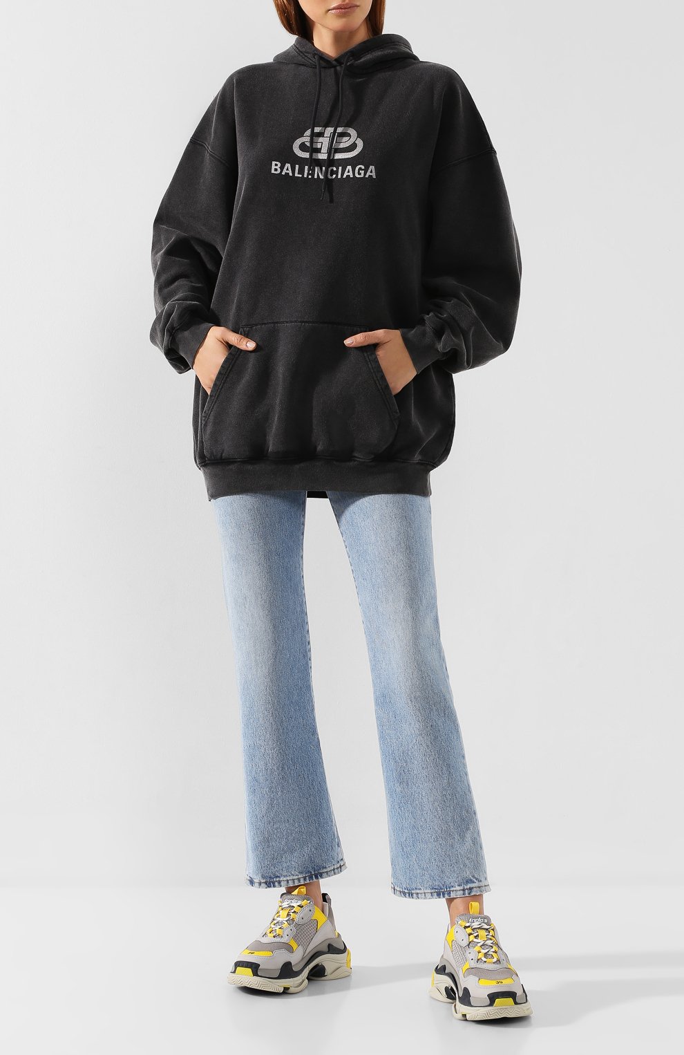 Хлопковое худи BALENCIAGA, арт. 578135/TGV74, фото 2