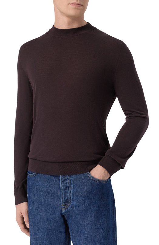 Шерстяной джемпер Zilli KHMN01M0202VLIP00 Коричневый  KHMN01M0202VLIP00 Фото 3