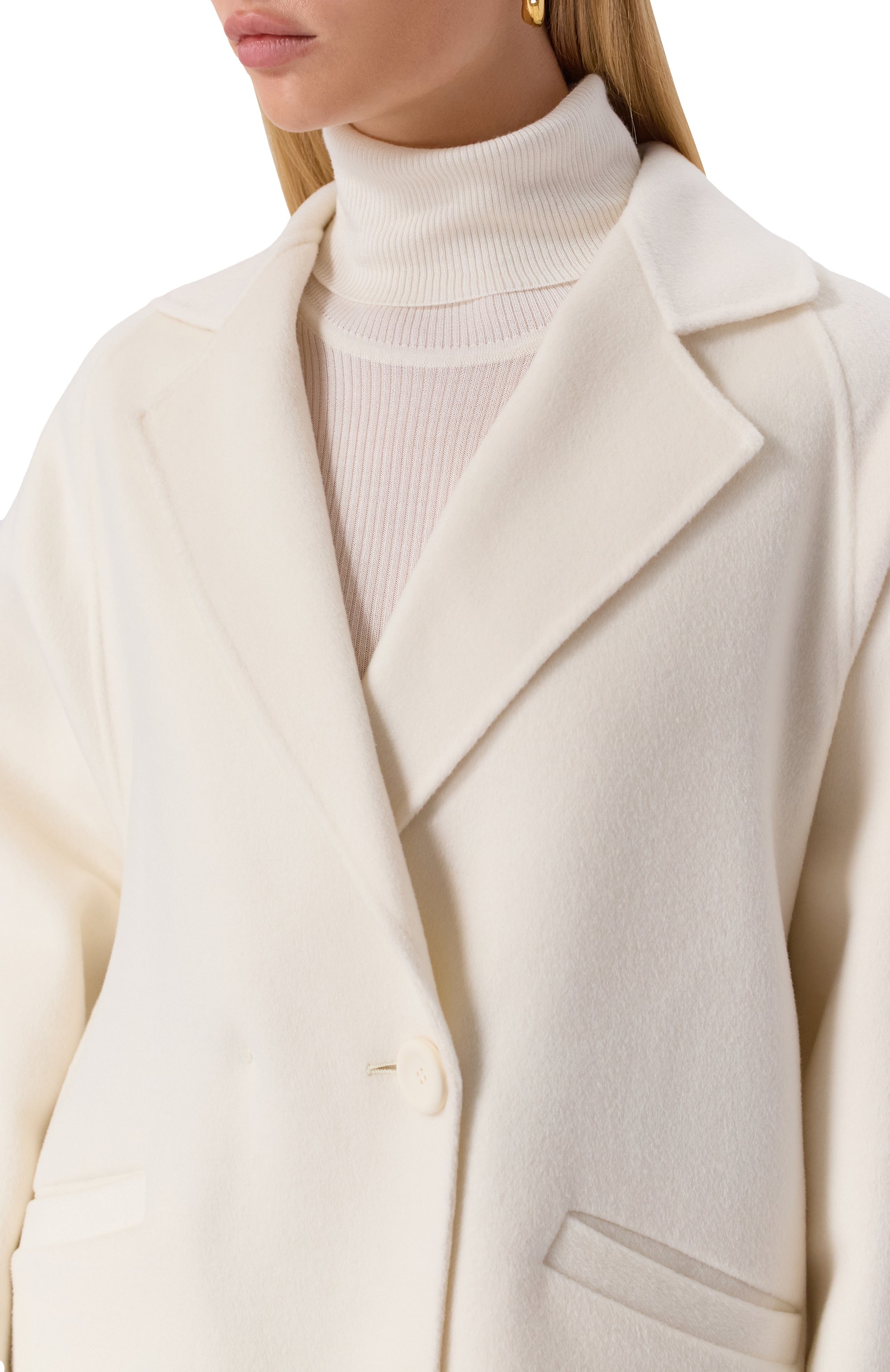 Полупальто из шерсти и кашемира MAX MARA STUDIO, арт. GUINEA, фото 5