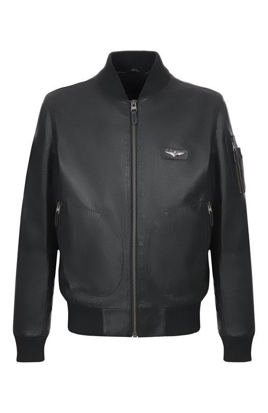 Кожаный бомбер Aeronautica Militare PN5053UPL00320 Чёрный PN5053UPL00320